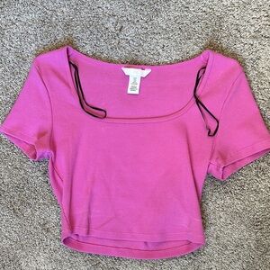 H&M Vibrant Pink Crop Top
